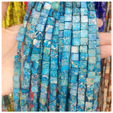 8mm Natural Stone Square Beads Strand for Jewelry Making