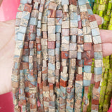 8mm Natural Stone Square Beads Strand for Jewelry Making