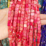 8mm Natural Stone Square Beads Strand for Jewelry Making