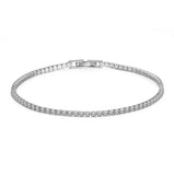 4.0mm 5.0mm D Pass Diamond Tester Round Cut 925 Silver Moissanite Bracelet