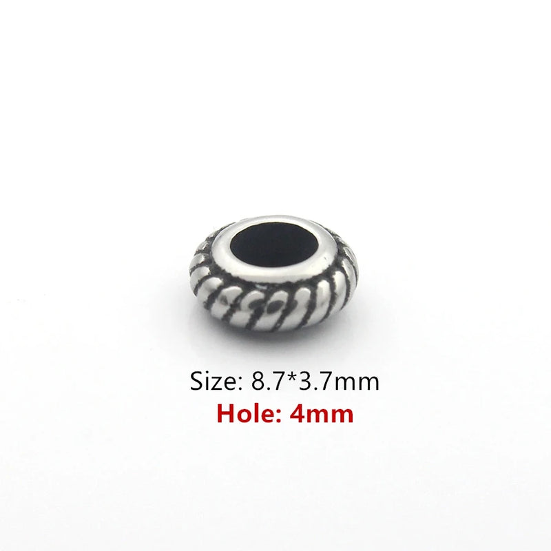 4mm Hole 316l Stainless Steel Spacer Bead for DIY Jewelry Making