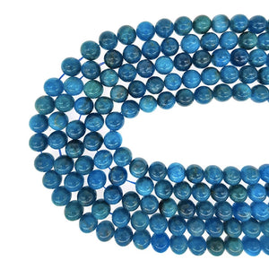 4-10MM Apatite Stone Charm Round Beads for Jewelry Making DIY