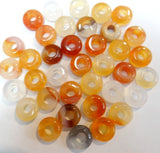 4*10MM Natural Gem Stone Quartz Crystal Opal Abacus Shape Big Hole Beads Pendant