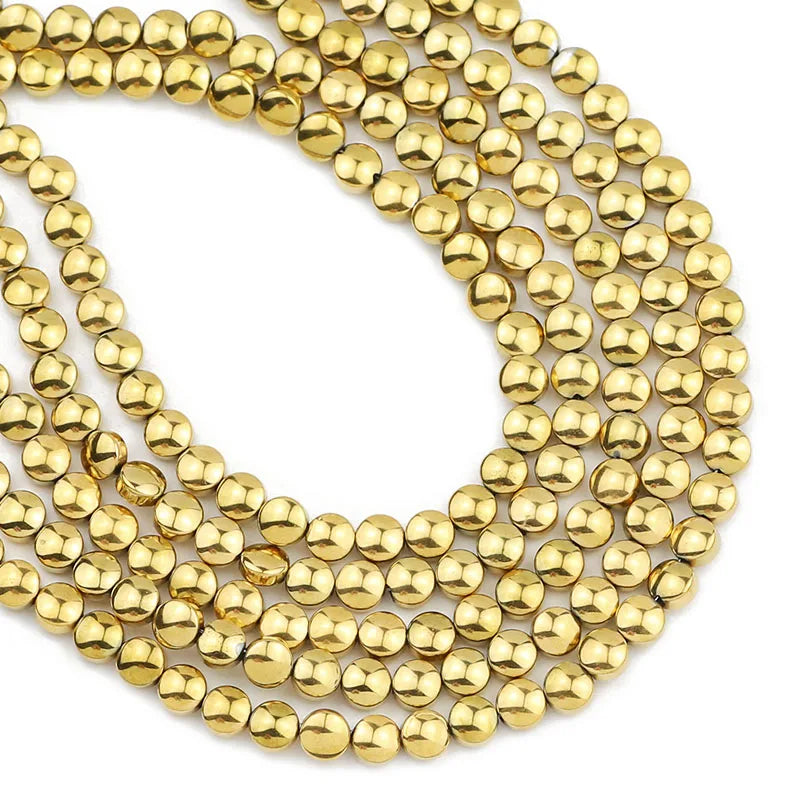 4~10MM Hematite Natural Stone Spacer Loose Beads Jewelry Making Bracelets