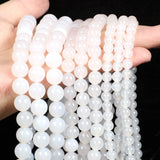 Natural Stone Beads Crystal Jade White-Turquoise Loose Spacer Bead