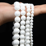 Natural Stone Beads Crystal Jade White-Turquoise Loose Spacer Bead