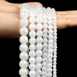 Natural Stone Beads Crystal Jade White-Turquoise Loose Spacer Bead