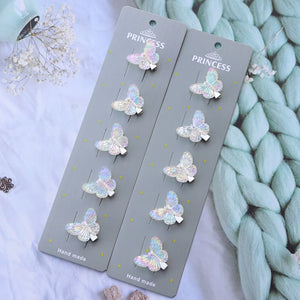 Kids Hair Clips Transparent Butterfly Clips Baby Girls Hair Accessories Barrette