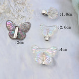 Kids Hair Clips Transparent Butterfly Clips Baby Girls Hair Accessories Barrette