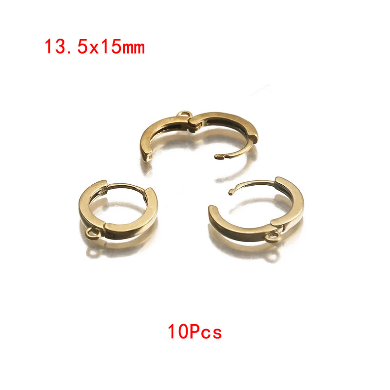 Raw Brass Lever Back Earring Hoop w/ Loop Hooks for Diy Drop Earrings