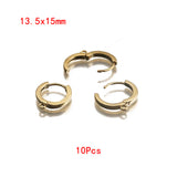 Raw Brass Lever Back Earring Hoop w/ Loop Hooks for Diy Drop Earrings