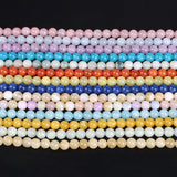 4-10mm Yellow Jades Stone Bead Natural Round Chalcedony Spacer Bead