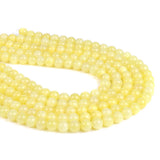 4-10mm Yellow Jades Stone Bead Natural Round Chalcedony Spacer Bead