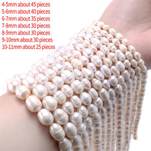 4-12mm Freshwater Pearl Beads Large Hole Loose Beads Baroque Pearls