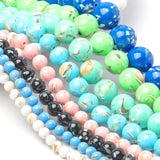 4-12mm Shell Turquoise Stone Beads Round Loose Spacer Beads for Jewelry Making