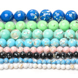 4-12mm Shell Turquoise Stone Beads Round Loose Spacer Beads for Jewelry Making