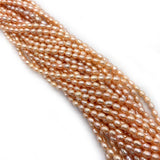 High-end Purple AA Natural Freshwater Rice Beads 1 Strand