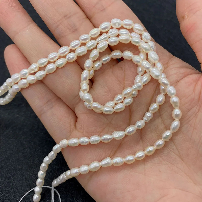 High-end Purple AA Natural Freshwater Rice Beads 1 Strand
