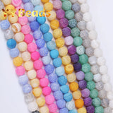 Matte Frost Cracked Agates Beads Dragon Veins Agates Loose Beads