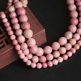 4-12mm Pink Rhodonite Rhodochrosite Faceted Beads 15''