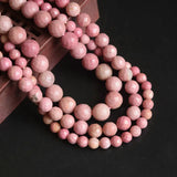 4-12mm Pink Rhodonite Rhodochrosite Faceted Beads 15''