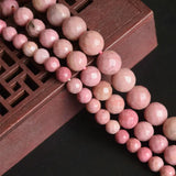 4-12mm Pink Rhodonite Rhodochrosite Faceted Beads 15''