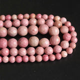 4-12mm Pink Rhodonite Rhodochrosite Faceted Beads 15''