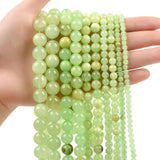 4-12mm Green Chalcedony Jades Stone Beads for Jewelry Making