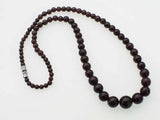 4-12mm Red Garnet Round 18in Necklace Nature Gemstone