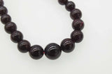 4-12mm Red Garnet Round 18in Necklace Nature Gemstone
