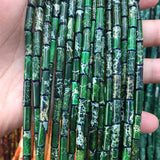 4*13MM Deep Green Sea Sediment Turquoise Small Beads