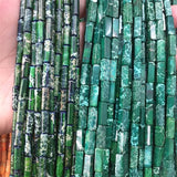 4*13MM Deep Green Sea Sediment Turquoise Small Beads