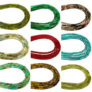 4*13mm Natural Stone Amethysts Turquoise Loose Beads 15''