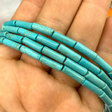 4*13mm Natural Stone Amethysts Turquoise Loose Beads 15''