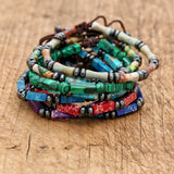 Natural Stone Chakra Bracelet Hematite Health Wrap Bracelet