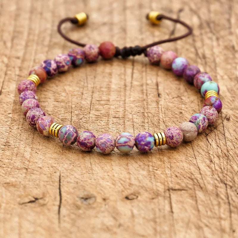Natural Stone Chakra Bracelet Hematite Health Wrap Bracelet
