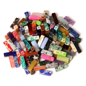 4-13mm Natural Stone Tube Square Beads for Jewelry Making DIY
