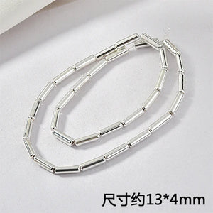 Haematite Long Straight Tube Beads DIY Jewelry Making Accessories 30pcs