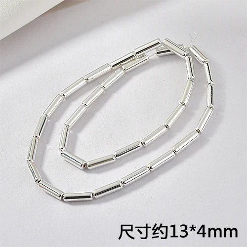 Haematite Long Straight Tube Beads DIY Jewelry Making Accessories 30pcs