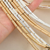 Haematite Long Straight Tube Beads DIY Jewelry Making Accessories 30pcs