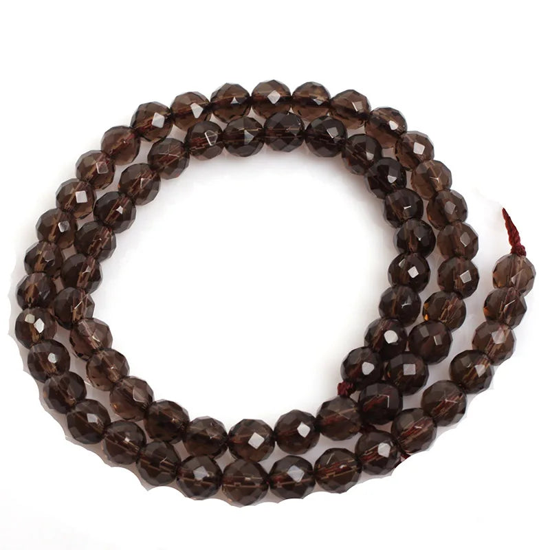 4-14mm AA Smoky Quartzs Beads For Jewelry Making 15'' DIY Bracelet Gift