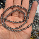 4-14mm Clear Quartz Beads Round Grey Plated Coated Rinbow Crystal DIY Beads