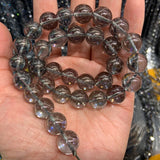 4-14mm Clear Quartz Beads Round Grey Plated Coated Rinbow Crystal DIY Beads