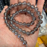 4-14mm Clear Quartz Beads Round Grey Plated Coated Rinbow Crystal DIY Beads