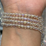 4-14mm Clear Quartz Beads Round Plated Coated Rainbow Crystal DIY Loose Beads
