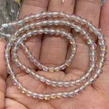 4-14mm Clear Quartz Beads Round Plated Coated Rainbow Crystal DIY Loose Beads