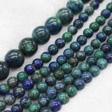 4-14mm Round Green Lapis Lazuli Stone Beads Jewelry Bracelets 15'' DIY Trinket
