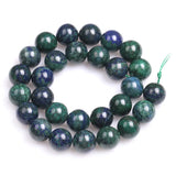 4-14mm Round Green Lapis Lazuli Stone Beads Jewelry Bracelets 15'' DIY Trinket