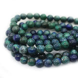 4-14mm Round Green Lapis Lazuli Stone Beads Jewelry Bracelets 15'' DIY Trinket
