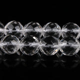 4-14mm Rock Quartz Beads Natural Clear Crystal Beads For Jewelry Making 15''